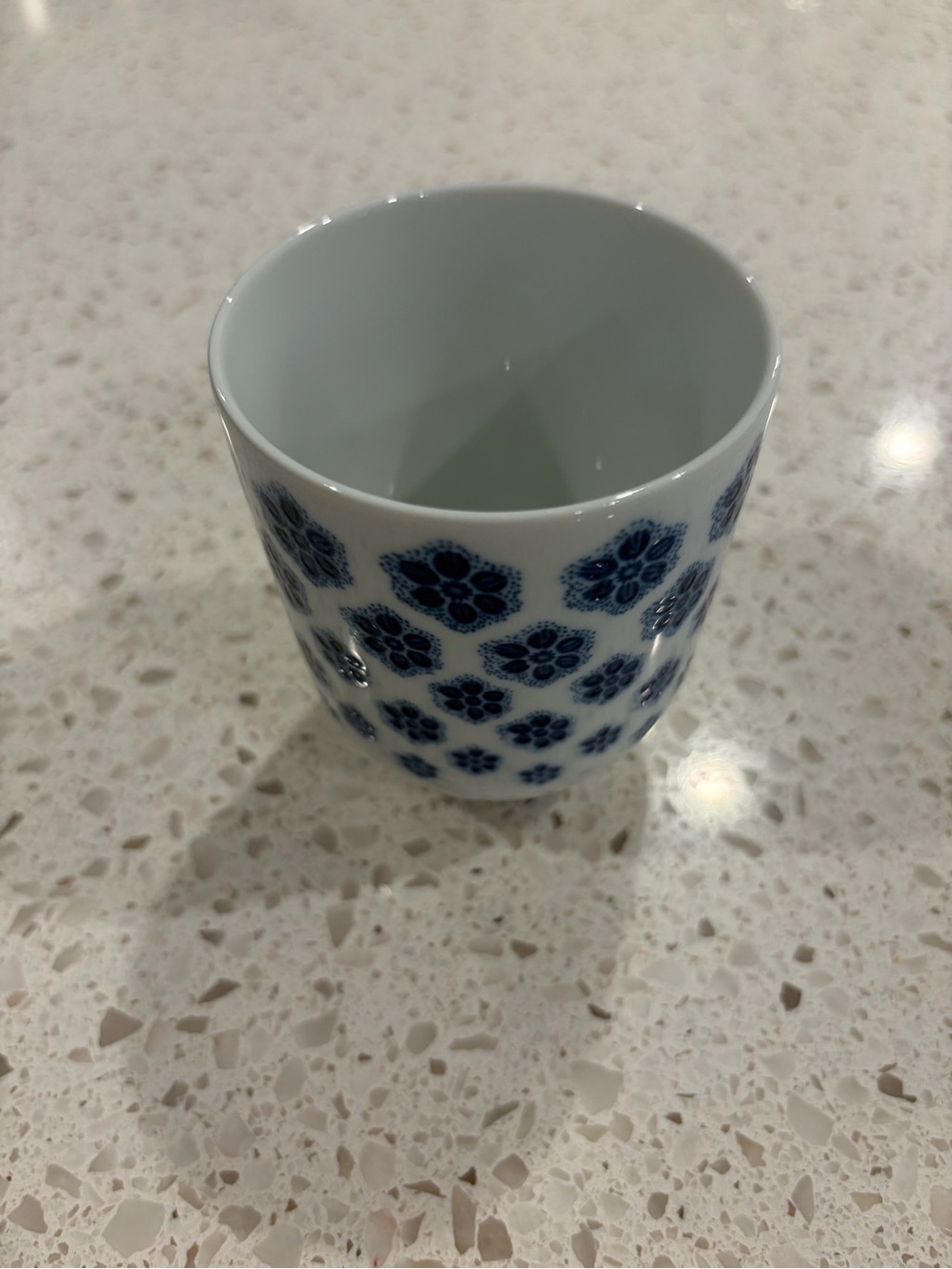IKEA Blue Floral Ceramic Cup